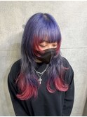 ブルーシルバー　ロングウルフ　デザインカラー　推しカラー