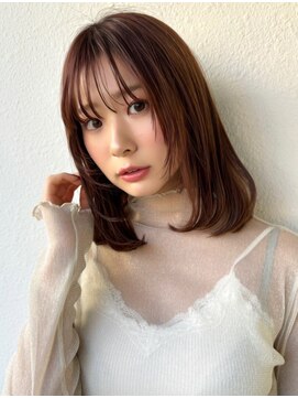 カバーヘア ブリス 志木南口駅前店(COVER HAIR bliss) 髪質改善/ミディアムレイヤーカット/ココアベージュ/艶髪p志木