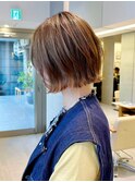 くびれボブ/髪質改善/艶カラー/30代/小顔/ナチュラル