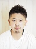イケメンバーバーメンズツーブロックスパイキーソフトモヒカン