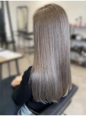 30代40代髪質改善オリーブグレージュストレート透明感赤み消し