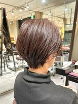 ラボー ノースプラザ店(LA'BO)&nbsp;【LA'BO三浦】30代/40代/50代/ショートボブ/ピンクブラウン/艶感