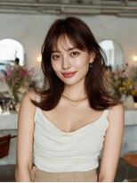 ラファンジュ ヘアー(Rohange hair)&nbsp;グレージュブラウン/レイヤーカット/韓国巻き/顔周りカット