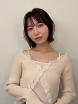 シーン(SCENE)&nbsp;ダークパープル/ナチュラルショート/ミルクブラウン/夏/天神今泉