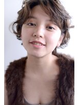 ミラバイグリーン(Mira by green)&nbsp;short　curl　×　beige　【ジェンダーレス】＃5