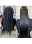 高難易度ジュエリーシステム縮毛矯正【CARELU】で艶髪ストレート