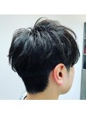 大人ツーブロックパーマスタイル