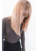 ユートゥイーズ つくば(U too e's)&nbsp;《Utoo e's つくば美容室 》ダブルカラーでオレンジベージュ