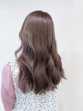 ロロン(LORONG) ロングスタイル　ブラウンベージュ　インナーカラー