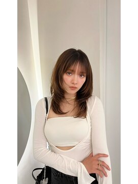 ノク(nok) モテ王道レイヤースタイル_大人ガーリーチョコレートモード