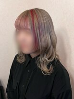 ジェリカヘアー サンフラワー通り(Jlica hair) デザインカラー【ワンポイントRED】