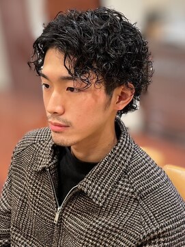 スカイ 亀戸店 (sky) ハイライト/マッシュパーマ/アッシュブラック<理容室>[亀戸]