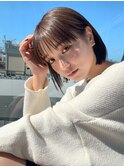 前髪/シースルーバング/ボブ/前下がりボブ/グレーベージュ　011
