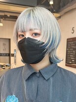 アルバム 池袋(ALBUM)&nbsp;ブルーグレージュブルーシルバーくびレイヤー_ba484202