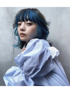 ザ ストラマ(THE STRAMA) yamatoウルフカット/フェイスレイヤー/インナーカラーブルー