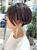大人ハンサムショート/ツーブロック/ハイライト/30代40代50