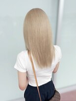ヘアーショップ エヌアンドエー 幸手店(hairshop N&A)&nbsp;大人かわいいサラ艶デザインカラー サラ艶金髪ヘア