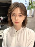 韓国ヘア　ニュアンスカラー　ショート　ボブ