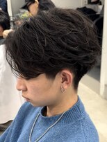 名古屋フェザーパーマ名駅センターパートフェザーショートメンズ