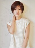 えりあしスッキリの小顔ショートボブ/横浜髪質改善