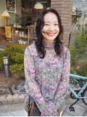 ミディアム　ゆるふわパーマ