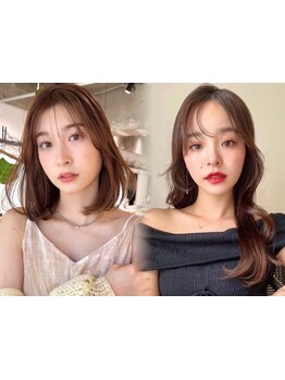 [小顔まとまる前髪・顔周り]クセや骨格を見極め、髪質改善と組合せてツヤと潤い美髪の理想のスタイルに♪