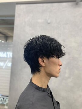 クロムトウキョウ ザ バーバー ネオン 新宿店(CHROM TOKYO the Barber ne/on) ミニウルフ×ニュアンススパイラルパーマ