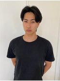 センターパート ニュアンスパーマ