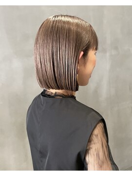 ハウ 心斎橋(how) 20代30代◎秋カラーミニボブ×暗髪透明感フェイスフレーミング