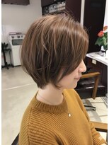 リレーション(Relation)&nbsp;透明感くすみベージュ大人可愛い似合わせカットレイヤーボブ