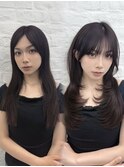 韓国ヘア　透明感カラー　2wayバング &nbsp;レイヤーカット &nbsp;&nbsp;顔周り