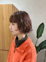 ハイヴィー(Hivi)&nbsp;ボブパーマ×こっくりオレンジカラー