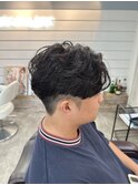 MEN’S HAIR/サーフカール/刈り上げセンターパート/船橋