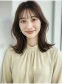 20代30代40代◎外ハネロブくびれミディアムシースルーバング越谷