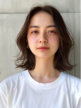 赤れんがアネックス(ANNEX) ミディアムヘア レイヤーカットデジタルパーマ30代40代50代60代