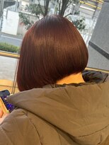 アルカンジュ 川口駅東口(archange by anyhow)&nbsp;艶感ボルドーブラウン×コンパクトボブ