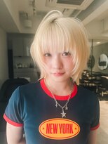 アンフィグ 吉祥寺(anfig)&nbsp;ブロンドのハイトーンショートボブ