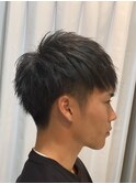 ゆるパーマ風ツーブロック
