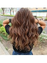 ディーカヘアーセンダイ(Di KA HAIR sendai)&nbsp;ロング/ウェーブ/ハイライト/ベージュ/ブラウン