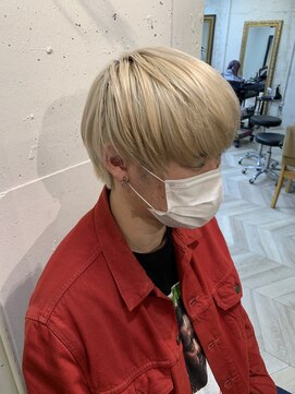 エルオム(EL.HOMME) 【MITSU】スリークショートマッシュ×ハイトーンカラー