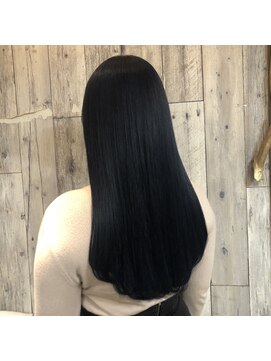 ウサギジュニア(ウサギjr.) ネイビーブルー パープルアッシュ 暗髪ハイトーン