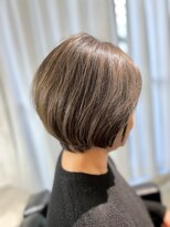 30代40代50代ミントベージュハイライト白髪ぼかし丸みショート