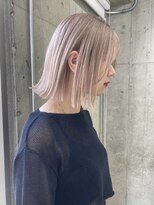 サンク 原宿 表参道(cinq) ミルクティーベージュダブルカラーインナーカラーケアブリーチ