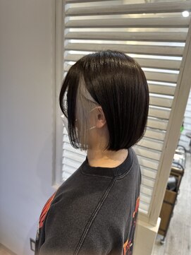 フレリス(FreRis) ボブ×ホワイトインナーカラー［守谷/ボブ/インナーカラー］