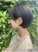 ショートボブ/似合わせカット/アッシュブラック