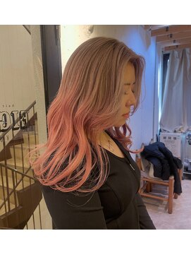 エイト 福岡天神店(EIGHT fukuoka) グレージュ×ペールピンク