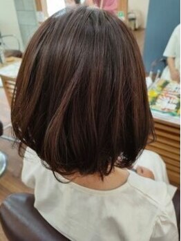 ウイッシュ 高松店(wish)の写真/ダメージレスに特化したwish自慢のカラー☆髪に優しく、健康的な艶髪に♪ヘッドスパとの組み合わせも◎