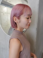 ディルト 代々木上原(DILT) ハイトーンダブルカラー切りっぱなし派手ナチュラルミニボブ