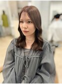 ミルクティーグレージュ髪質改善ヘアスタイル