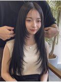 美髪レイヤーカット/顔まわりレイヤー/くびれミディアムレイヤー
